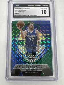 2022 Mosaic Luka Doncic #7 Epic Performers Green CGC 10 Dallas Mavericks - Picture 1 of 2