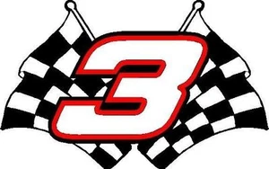 3 Dale Earnhardt flag Nascar racing decal sticker  - Picture 1 of 1