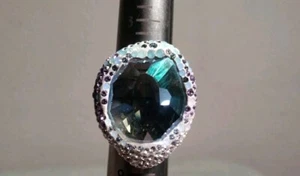 VTG SWAROVSKI HUGE 58 GEM RING, PASTEL, BEAUTIFUL!! CHUNKY/STATEMENT  - Picture 1 of 12