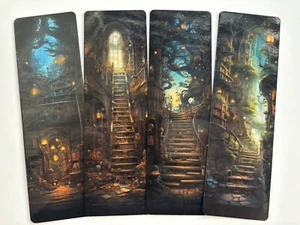 4er Set Fantasy Bibliothek Lesezeichen - Bild 1 von 3