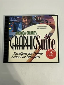 America Online's GRAPHIC SUITE PC CD-ROM SOFTWARE For Windows 95 - Picture 1 of 1