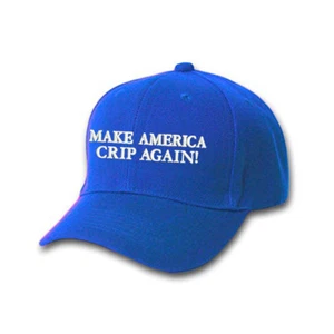 ¡MACA MAKE AMERICA CRIP OTRA VEZ! GORRA DE BÉISBOL AZUL SOMBRERO OSFM TAMAÑO AJUSTABLE - Imagen 1 de 2