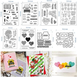 Blumen Weihnachten Clear Stamps und Metall Stanzformen Scrapbooking Papier Handwerk - Bild 1 von 15