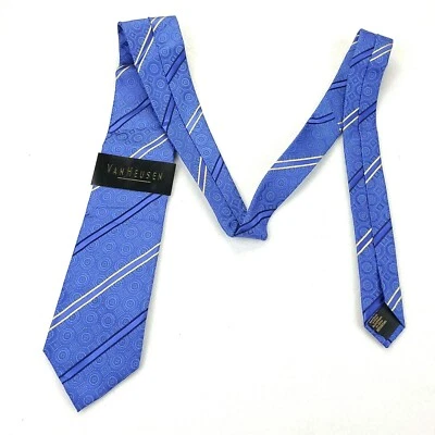 Van Heusen мужской галстук ручной работы 100% шелк пятнистый широкий новый - Изображение 1 из 4