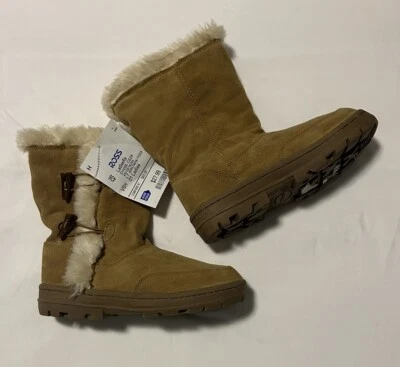 Botas de Montaña Blancas OLIVIA Gamuza Castaño Estilo Piel de Oveja Mujer Talla 6 NUEVAS Foto 1 de 4