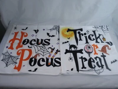 Hocus Pocus & Trick or Treat Halloween Fall Throw Pillow Cover Home Decor 16” - Image 1 of 4