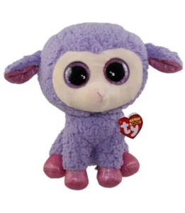 Ty Beanie Boos-LAVENDER THE EASTER LAMB 9" MEDIUM Glitter Eyes New MWMT's - Picture 1 of 5