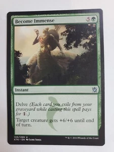 MTG Magic The Gathering Card Become ImmenseInstant Green Khans of Tarkir 2014 - Picture 1 of 2