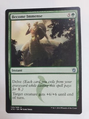 MTG Magic The Gathering Card Become ImmenseInstant Green Khans of Tarkir 2014 - Image 1 of 2