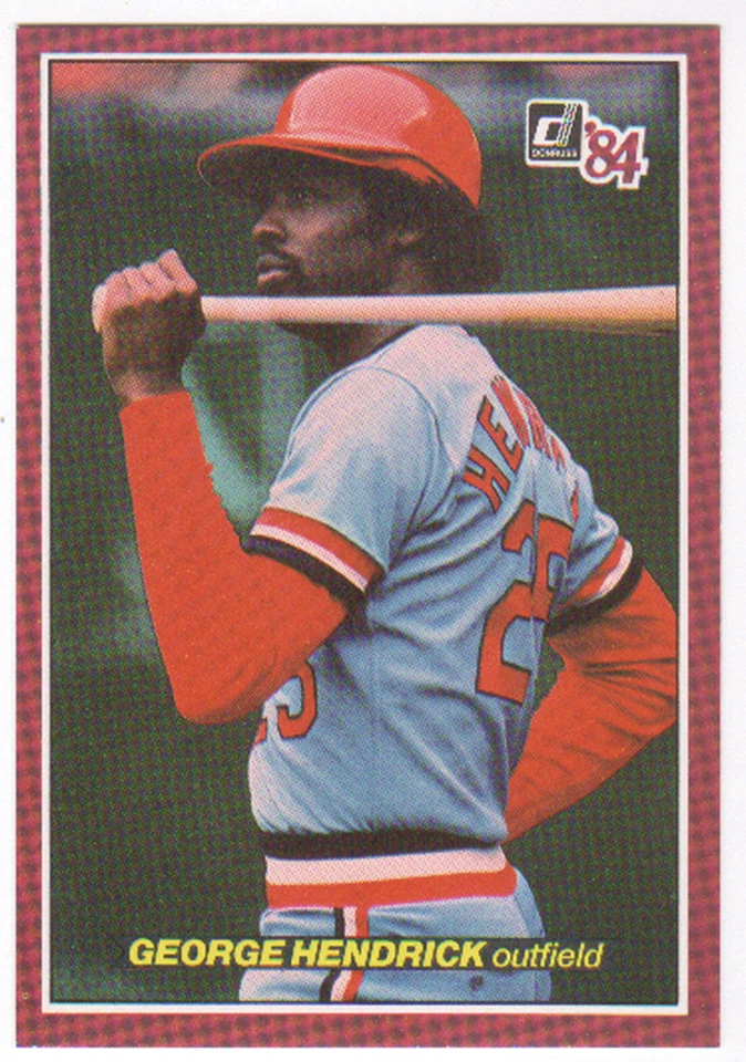 1984 Donruss Action All Stars # 32 George Hendrick -- Cardinals - Image 1 of 1
