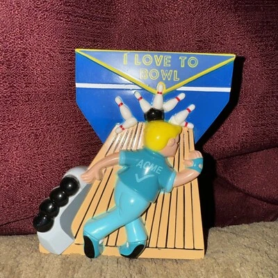 Clip magnético de sonido para refrigerador Acme "I LOVE TO BOWL"  Foto 1 de 4