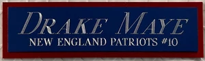 DRAKE MAYE PATRIOTS NAMEPLATE FO AUTOGRAPHED Signed Helmet Jersey FOOTBALL PHOTO - Picture 1 of 8