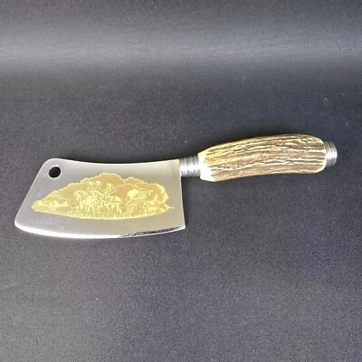 Solingen Beil Hackbeil Messer Wicküler Hirschhorn Griff ca. 26 cm Vintage RAR ✅️ - Bild 1 von 4