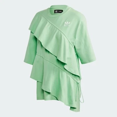 Adidas ORIGINALS J KOO TEE Ruffle T Shirt TIECORD Stretchy Top Womens sz Lrg NWT - Image 1 of 4