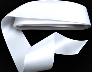 Wedding Car Ribbon 6.25m White 38mm Satin Roll Bridal Bow Washable  - Picture 1 of 3