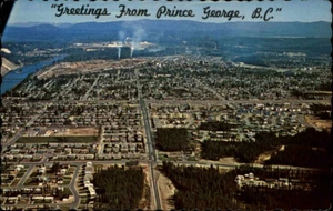 PRINCE GEORGE British Columbia in Canada Canada cartolina postale circa ~1975 - Foto 1 di 2