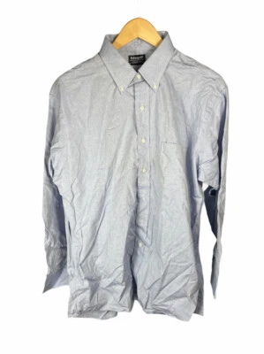 New Vintage Blue Edwards Button Up Shirt Mens 17 -34 Long Sleeve - Image 1 of 4