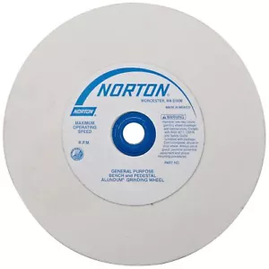 Norton Grinding Wheel, Premium Bench and Pedestal Aluminum Oxide Bench Grinde... - Picture 1 of 2