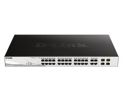 D-Link 28-Port Gigabit Smart Managed PoE+ Switch 24 PoE+ Ports 370W + 4 SFP Comb - Image 1 of 4