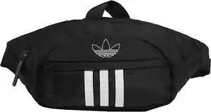 Adidas Originals National 3-Stripes Waist Pack Black NEW - Picture 1 of 6