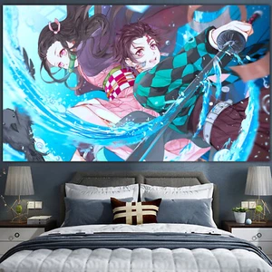Nuevo papel pintado Demon Slayer papel pintado infantil dormitorio papel pintado no autoadhesivo - Imagen 1 de 8