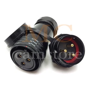 WEIPU SA28 3Pin Panel Mount IP68 Waterproof Plug & Socket Connector 500V/30A - Picture 1 of 7