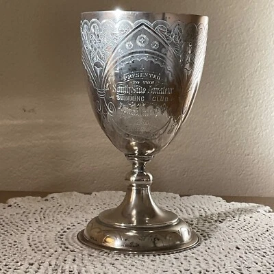 Sterling silver trophy presented in Scotland in 1887 - image 1 of 2