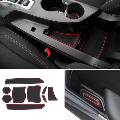 Rubber Non-slip Door Slot Cup Holder Mat Cover For Chevrolet Camaro 2016-2024 - Image 1 of 4