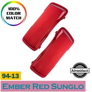 Ember Red Sunglo Saddlebag Lids Cover For Harley Street Road Glide 94-13