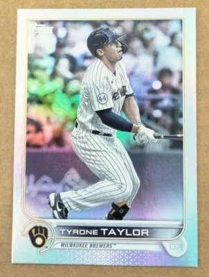 Tyrone Taylor 2022 Topps Update Series Silver Rainbow Foil - Milwaukee Brewers - Image 1 of 2