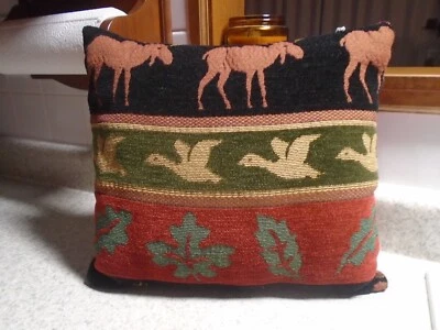 Lodge Cabin Alce, Gansos, Hojas 14" x 16" Tiro ALMOHADA Sofá Silla Sofá Decoración Foto 1 de 4