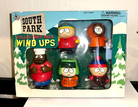 Vintage 1998 South Park Collector's Pack Wind Ups 5 Figure Set Unopened Cover