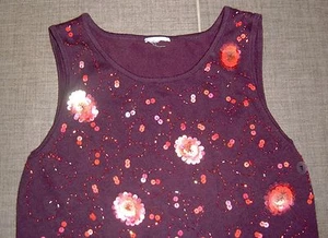 Talbots Kids dressy embellished sequins tank top EUC 7 very feminine & classic - Picture 1 of 4