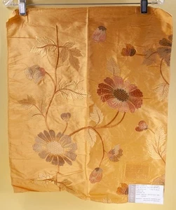 Texture Exquisite Fabric Poinsettia Silk Embroidery 21" x 17" - Picture 1 of 7