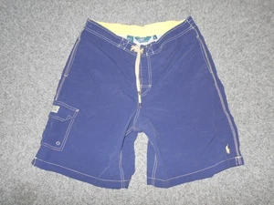 POLO RALPH LAUREN VINTAGE 90ER HERREN LARGE BLAU GEFÜTTERT KLASSISCHE STRANDSHORTS A2 - Bild 1 von 5