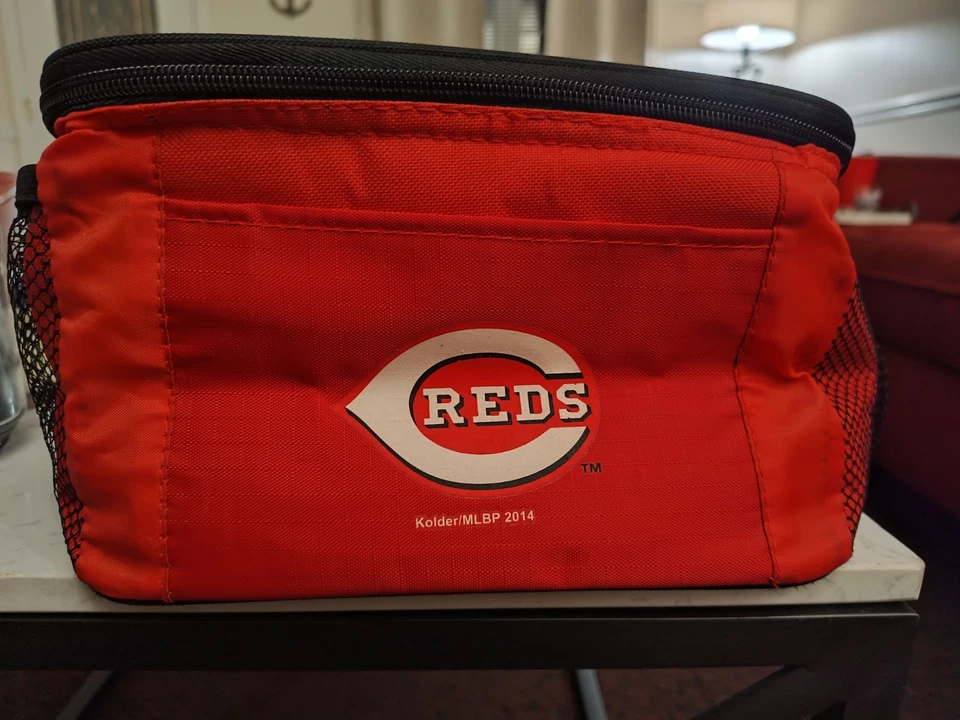 Bolsa de almuerzo aislada Cincinnati Reds bolsa refrigeradora con bolsillos MLB béisbol 2014 Foto 1 de 4