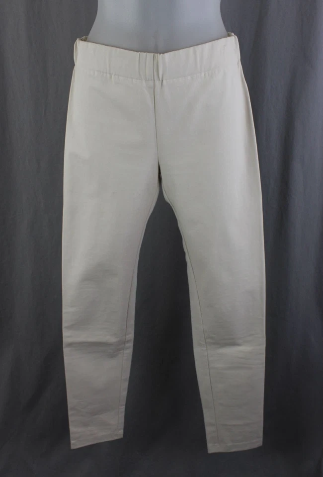 Pantalones legging Joseph para mujer beige cintura elástica tiro medio algodón ligero 38 EE. UU. 6 Foto 1 de 4