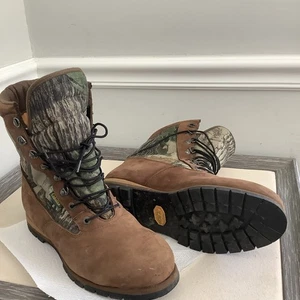 Vintage Cabelas Gore-Tex Camo Jagdstiefel Herren 10.5D Leder Thinsulate Ultra 9907 - Bild 1 von 16
