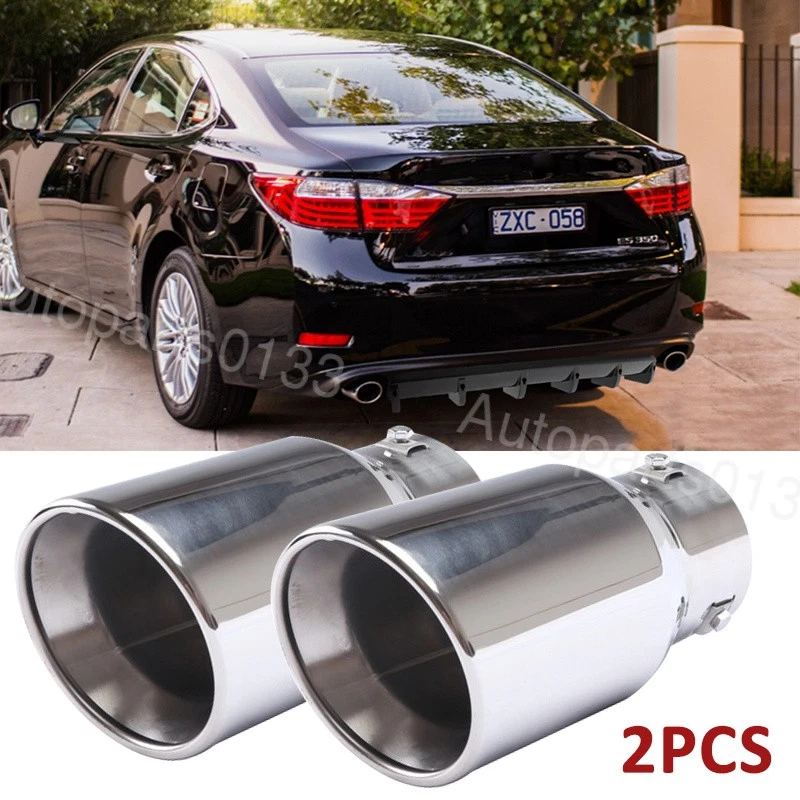 2X Car Exhaust Pipe Tip Rear Tail Throat Muffler Tailpipe For Lexus ES350 ES250 Foto 1 de 4