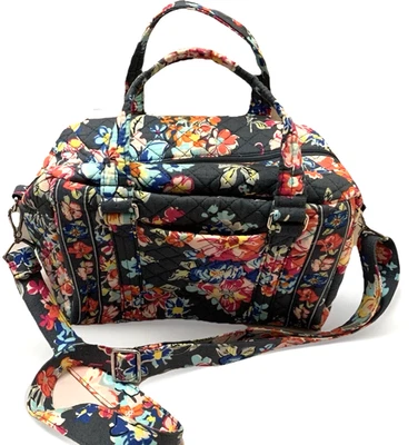 Vera Bradley Crossbody Shoulder Tote Bag 12" Floral Quilted Double Handle Purse - Image 1 of 4
