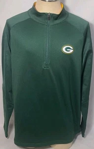 Fanatics Green Bay Packers 1/4 Zip Pullover Green Long Sleeves NFL Size XL Used - Picture 1 of 12