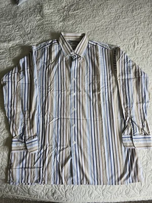 Maus & Hoffman Long Sleeve Button Up Shirt Multi Color Stripe Size XL - Image 1 of 4
