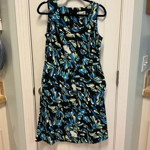 Studio 1 Sheath Dress SZ 12 Floral Sleeveless Party Career Dress With Pockets - Picture 1 of 12