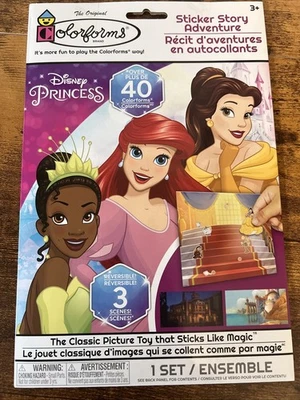 Colorforms Disney PRINCESS Sticker Story Adventure, 40 Colorforms, New - Image 1 of 2