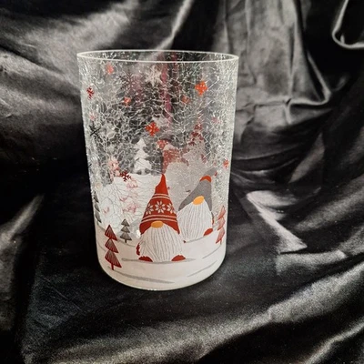 Yankee свечи ураган держатель ~ треск стекла ~ зимние гномы ~ праздник ~ столб ~ банка - Изображение 1 из 4