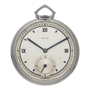Rolex Vintage Silber Zifferblatt Taschenuhr - Bild 1 von 4