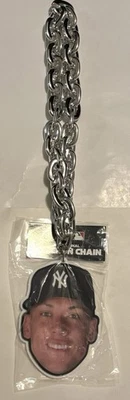 Aaron Judge 99 New York Yankees Silver Big Chain Necklace Foam Face World Series - Image 1 of 2