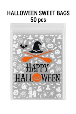 HALLOWEEN: Sweet Bags (50 Pcs) Perfect For Party Favours/Trick-or-Treaters 🎃