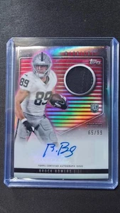 Brock Bowers 2024 Topps Midnight RPA Rookie Patch Auto /99 RC Game Worn Player - Picture 1 of 2