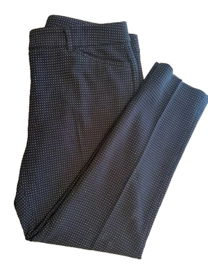 Pantalones para mujer White House Black Market talla 12 negro blanco punto ajustados cremallera al tobillo Foto 1 de 4